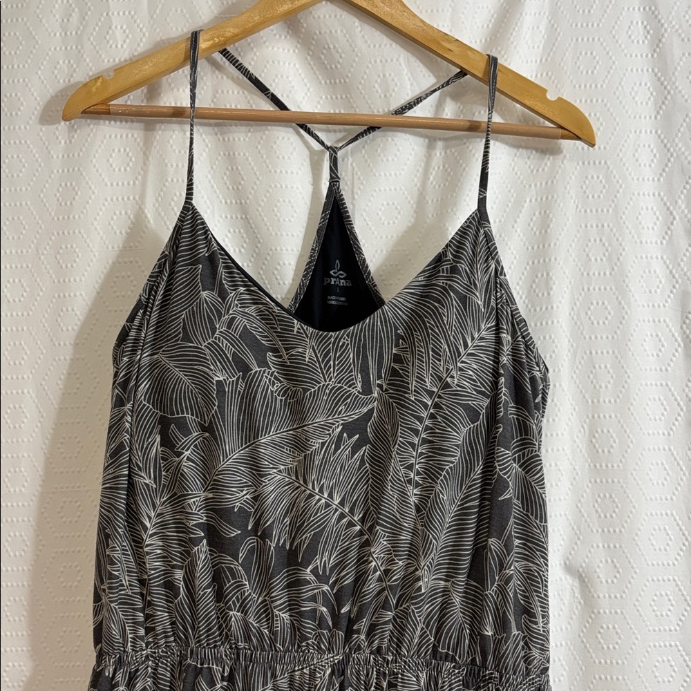 💫prAna Ayla Racerback Tank Dress, built-in bra with removable pads, Grey - Picture 5 of 12